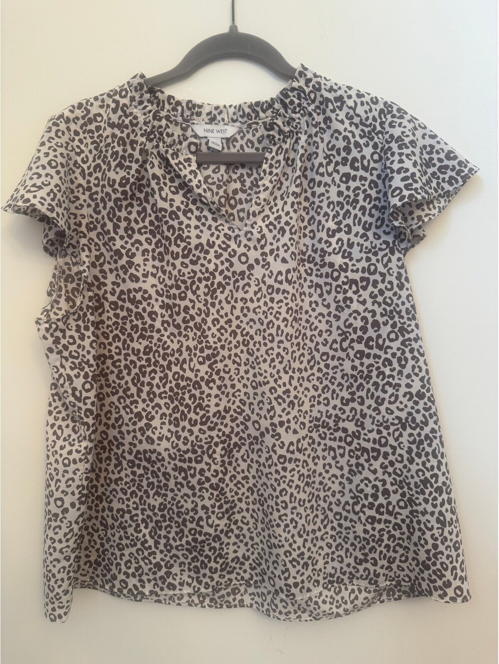 Nine West XL Leopard Print Blouse